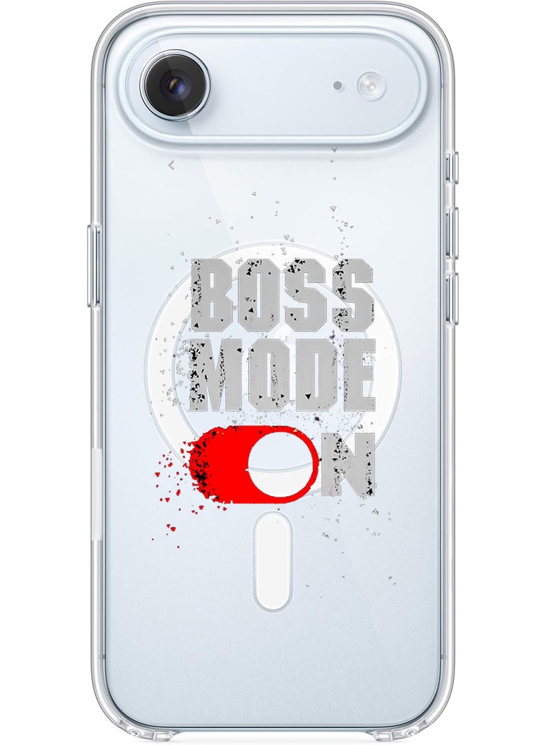 Theodor Magnetic Case for Apple iPhone 17 Air Compatible with MagSafe Wireless Charging, Shockproof Phone Bumper Cover - Boss Mode - White - Image 1