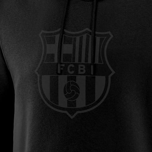 Icon Sports هودي بلاك آوت من أيقونة سبورتس برشلونة - مرخص رسميًا للبالغين من الجنسين بأكمام طويلة هودي أسود XL - Image 3