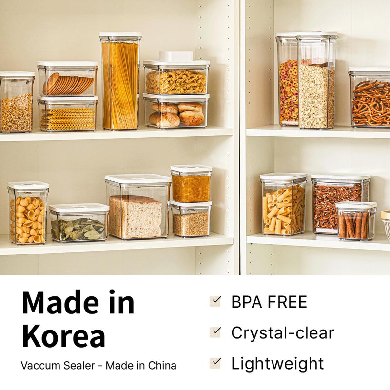 VAKUEN Premium Airtight Food Storage Containers, 3.28qt 1 Piece, Smart One-Click Seal Lid, No Hinges, Patented Double Silicone Lining, 100% Leak Proof, BPA-FREE, Dishwasher, Microwave Safe - Image 4