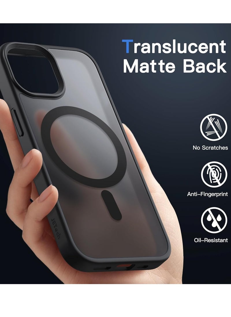 Denx Matte Magnetic Case for iPhone 15 6.1inches, Compatible with MagSafe, Plating Luxury Cover, Matte Soft TPU Shockproof Protective Phone Case, (Black)  - Image 4