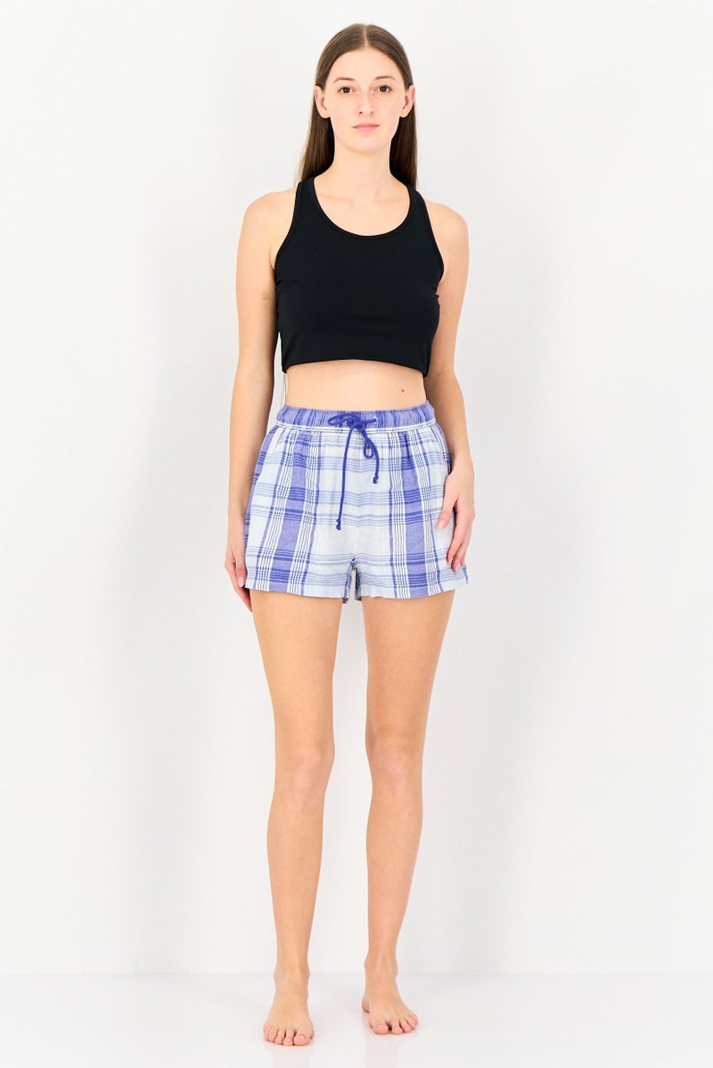 FOREVER 21 Women Stripe Drawstring Pyjama Shorts, Multicolor - Image 4