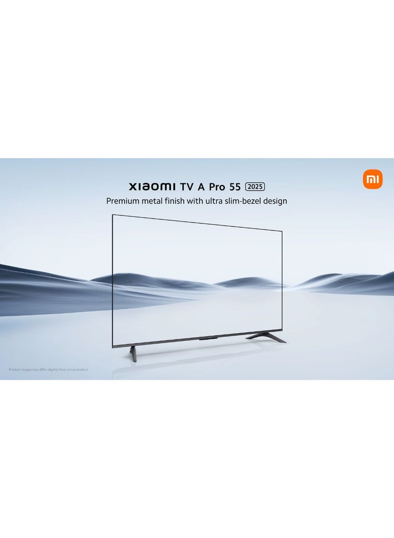 Xiaomi TV A Pro 55" 2025 | QLED 4K Display | Google TV | Dolby Audio, DTS-X, And DTS Virtual:X | Premium Quality Metallic Design | 360° Bluetooth Remote Control L55MA-SME Verdigris - Image 5