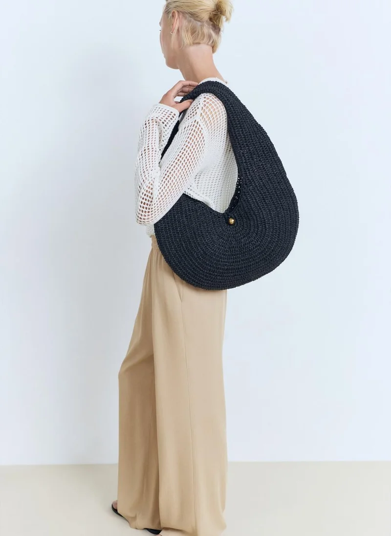 MANGO Straight-Fit Trousers With Elastic Waist