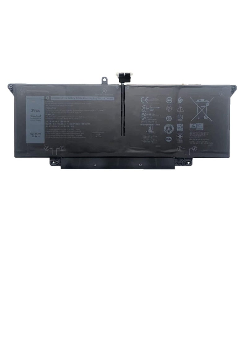 زيكسين بطارية بديلة للكمبيوتر المحمول 35J09 JHT2H Y7HR3 4V5X2 HRGYV WY9MP XMV7T 009YYF لسلسلة Dell Latitude 7310 7410 (11.4 فولت 39 واط في الساعة 3255 مللي أمبير في الساعة) - Image 1