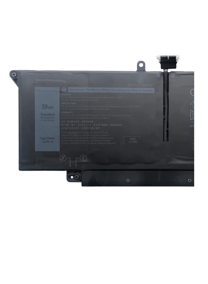 زيكسين بطارية بديلة للكمبيوتر المحمول 35J09 JHT2H Y7HR3 4V5X2 HRGYV WY9MP XMV7T 009YYF لسلسلة Dell Latitude 7310 7410 (11.4 فولت 39 واط في الساعة 3255 مللي أمبير في الساعة) - Image 3
