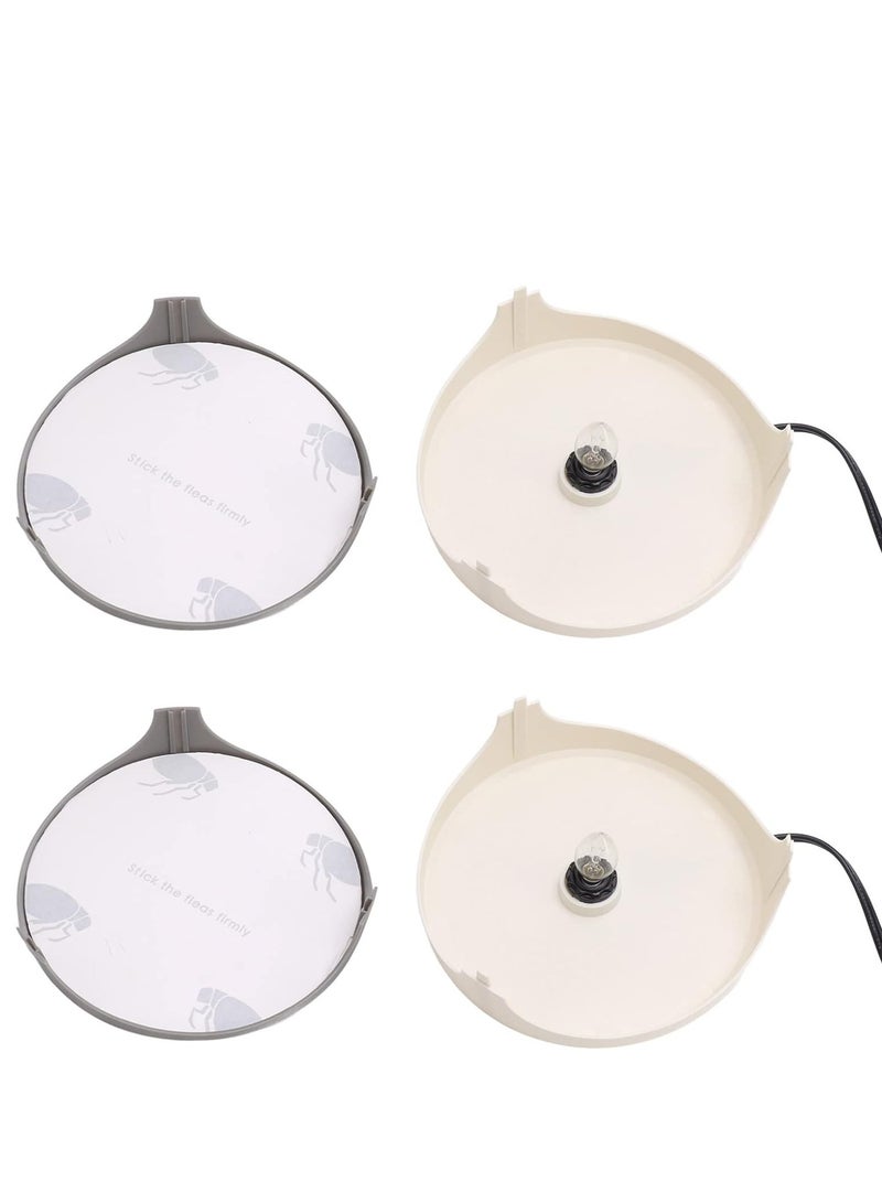 Gerenic Indoor Bug Control, 2pcs Sticky Dome Bug Control with Light Bulb and Sticky Paper, Bug Trap Lamp for Home and more - Image 1