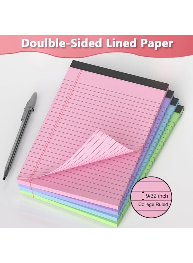 Vishoitty 12 Pack Note Pads 5x8, Narrow Ruled Legal Pad Writing Pads 5x8, Multicolor Small Notepads Small Note Pads, 30 Sheet/Notepad, Pink Legal Pad, Purple Notepad,Colored Lined Paper for School,Business,Home - Image 3