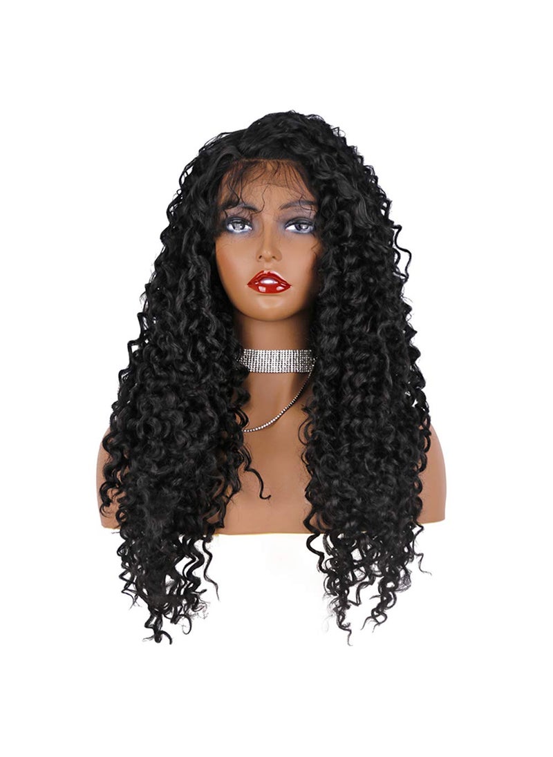 Wiginway Wiginway Synthetic Lace Front Long Afro Kinky Curly Wigs For Women Black With Babyhair Lace Front Wigs 