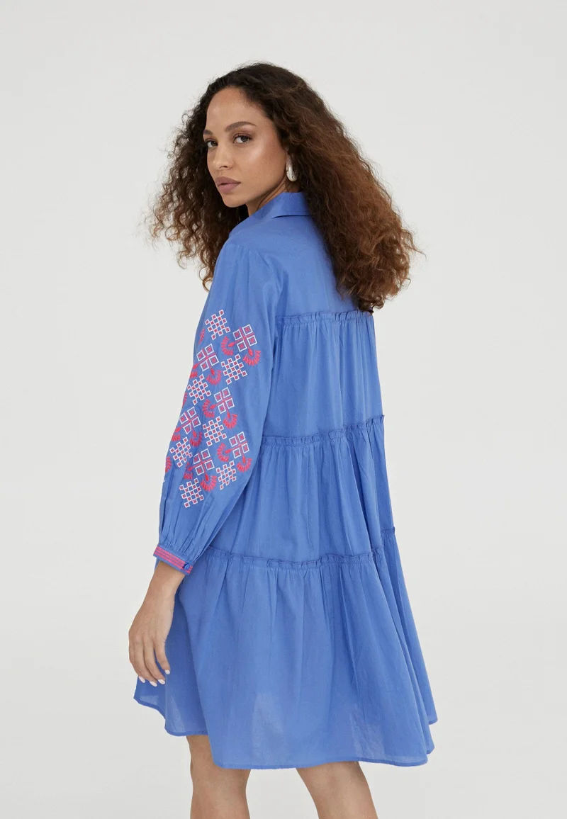 Lola Casademunt Short embroidered caftan