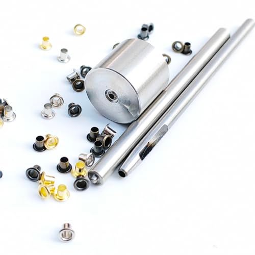 RD GARDEN 100PCS Color Mix Tiny 1.5/2/2.5mm Grommets Eyelets for Shoes, Clothes, Leather, Canvas bjd Eyelets with Fixing Tools (2.5mm) - Image 1