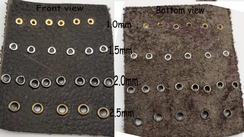 RD GARDEN 100PCS Color Mix Tiny 1.5/2/2.5mm Grommets Eyelets for Shoes, Clothes, Leather, Canvas bjd Eyelets with Fixing Tools (2.5mm) - Image 4