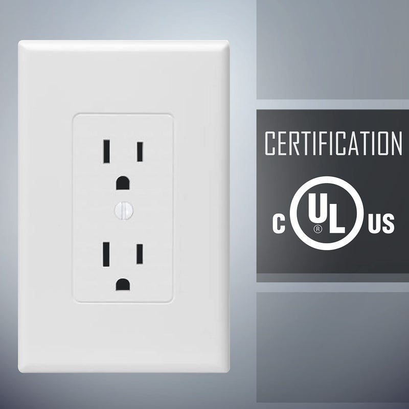 Taymac 2600W Masque Revive Polycarbonate White 1-Gang Cover يحل محل لوحة الحائط القديمة والمتغيرة اللون لديكور مخرج الكهرباء وأساسيات تحسين المنزل - Image 5