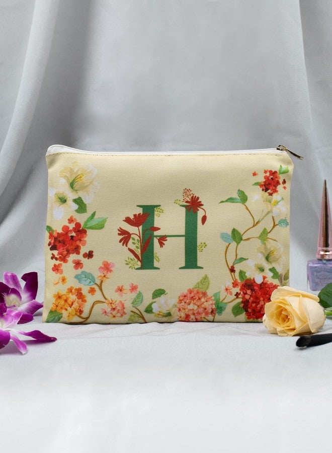 DOODLE Multifunctional Cosmetic Pouch|Pouch for Girls|Makeup Organizer|Toiletry Bag|Perfect for Daily Use, Vacation, Business Trip - (Monogram - H) - Image 4