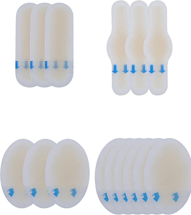 JSHshield Blister PadsGel Blister Cushions Treatment PatchHydrocolloid Seal Adhesive Blister Bandages for FingersToesForefootHeel Prevent blistersWaterproof 15PCS - Image 1