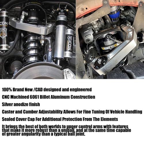 JS SUPER WORK Adjustable Front Upper Control Arms Fit for Hilux/Tacoma/FJ Cruiser / 4 Runner/Land Cruiser Prado 120/150 2005-2024，4x4 Pickup Suspension Adjustable Control Arms - Image 4