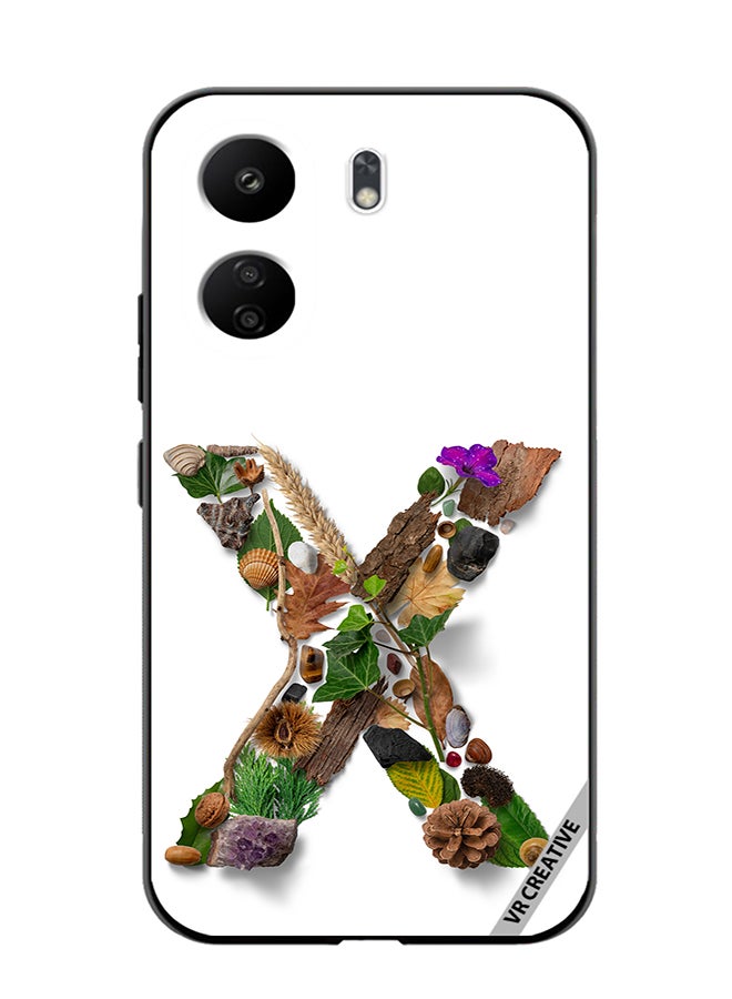 VR CREATIVE Protective Case Cover For Xiaomi Redmi 13C Alphabet X Design Multicolour - Image 1