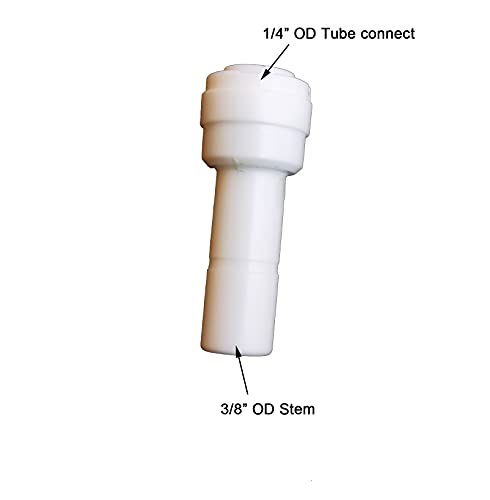 Malida Tube Fitting Stem Straight Connector,1/4" Tube OD x 3/8" Stem OD Straight Push to Connect Plastic Quick Fittings for RODI System. (1/4" Tube OD x 3/8" Stem OD) - Image 5