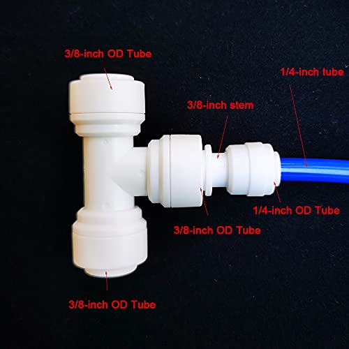 Malida Tube Fitting Stem Straight Connector,1/4" Tube OD x 3/8" Stem OD Straight Push to Connect Plastic Quick Fittings for RODI System. (1/4" Tube OD x 3/8" Stem OD) - Image 3