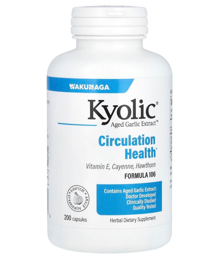 kyolic Aged Garlic Extract Circulation Health Formula 106 200 Capsules