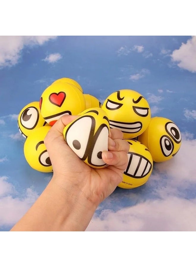 MAGIC VAULT 12-Pack Emoji Stress Balls for Kids & Adults - Fun Foam Squeeze Balls for Stress Relief, Anxiety & ADHD - Bulk Party Favors, Goodie Bag Fillers & Classroom Prizes - Image 3