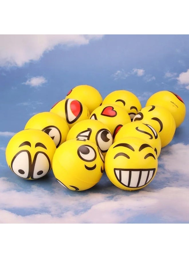 MAGIC VAULT 12-Pack Emoji Stress Balls for Kids & Adults - Fun Foam Squeeze Balls for Stress Relief, Anxiety & ADHD - Bulk Party Favors, Goodie Bag Fillers & Classroom Prizes - Image 4