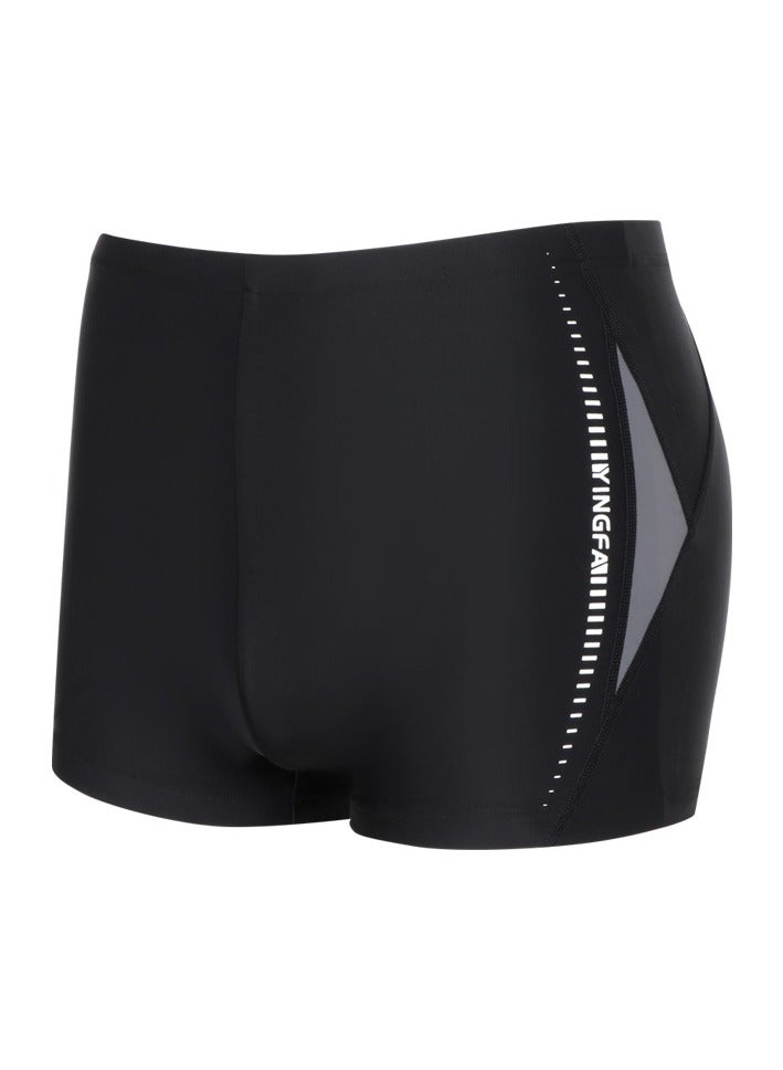 KUYING New High Waisted Flat Angle Swimming Trunks 