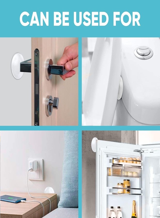 Vysane Wall Door Handle Stopper 2" Set. Clear Rubber Door Knob, Round Wall Shield Cushion. Quiet Wall Protector for Door Handle. Guard Door Bumper Wall Protector Silencer. Self Adhesiv (6 Pieces) - Image 5