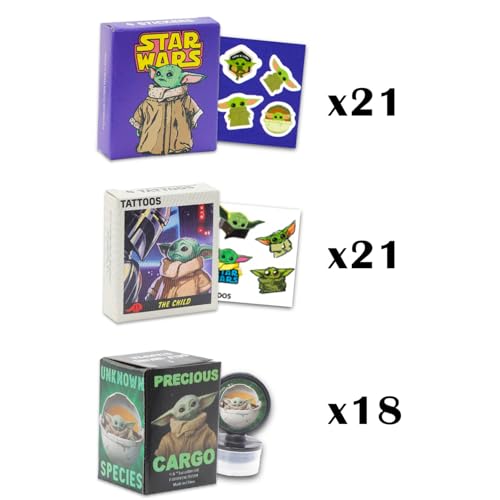 STAR WARS Baby Yoda Party Favors Bulk Set Bundle with 60 Pieces Mandalorian Favor Boxes with Stickers Tattoos and Stampers for Kids Birthday Party Classroom Prize Boxes - Image 5