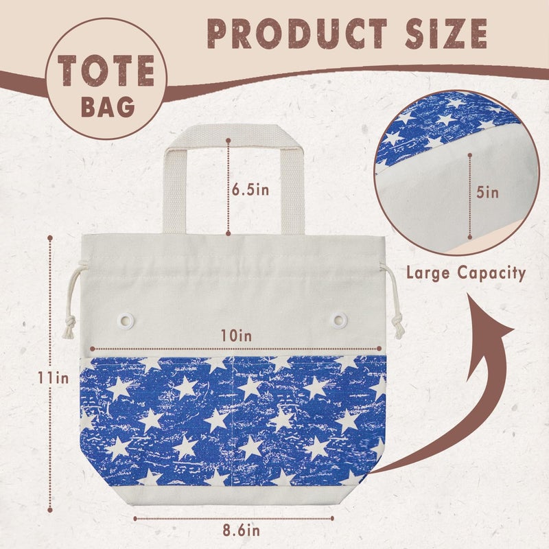 TOGETRUE Yarn Bag, Knitting Crochet Tote Bag, Yarn Storage Bags Organizer, Crochet Bags for Crocheting Project, Store Skein Ball, Short Knitting Needle (Blue) - Image 3