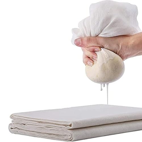 SONU COMMERICAL SONU Commercial 100% Cotton Muslin Cheesecloth for Paneer, Hung Curd, Sprouts, Almond Milk, Yogurt Straining & Sauces | Unbleached, Fine Weave, Reusable Food Grade Filter Cloth (1 Meter) - Image 1