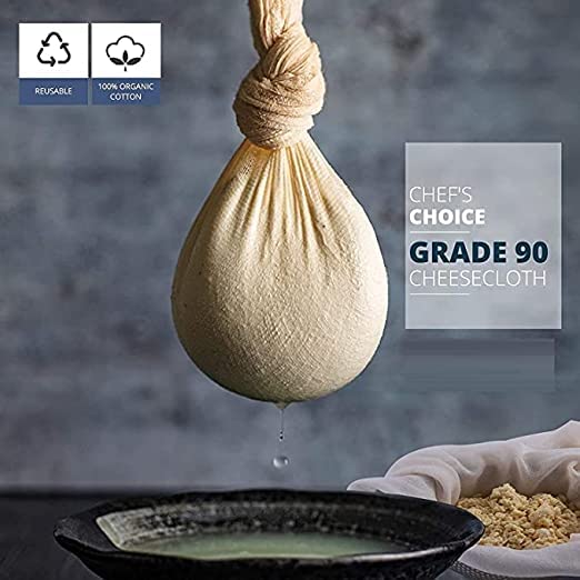 SONU COMMERICAL SONU Commercial 100% Cotton Muslin Cheesecloth for Paneer, Hung Curd, Sprouts, Almond Milk, Yogurt Straining & Sauces | Unbleached, Fine Weave, Reusable Food Grade Filter Cloth (1 Meter) - Image 2