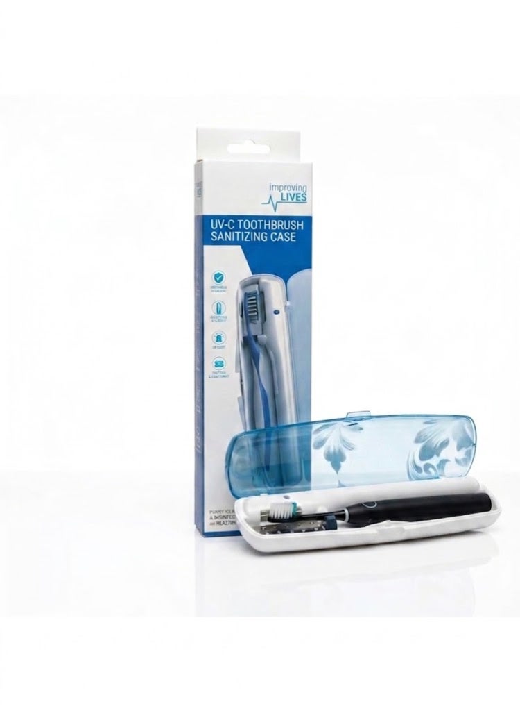 Sanitizer Toothbrush Case，Portable Travel Toothbrush Holder,Fits All Toothbrushes for Manual Toothbrushes, Safety Feature for Home and Travel - Image 1