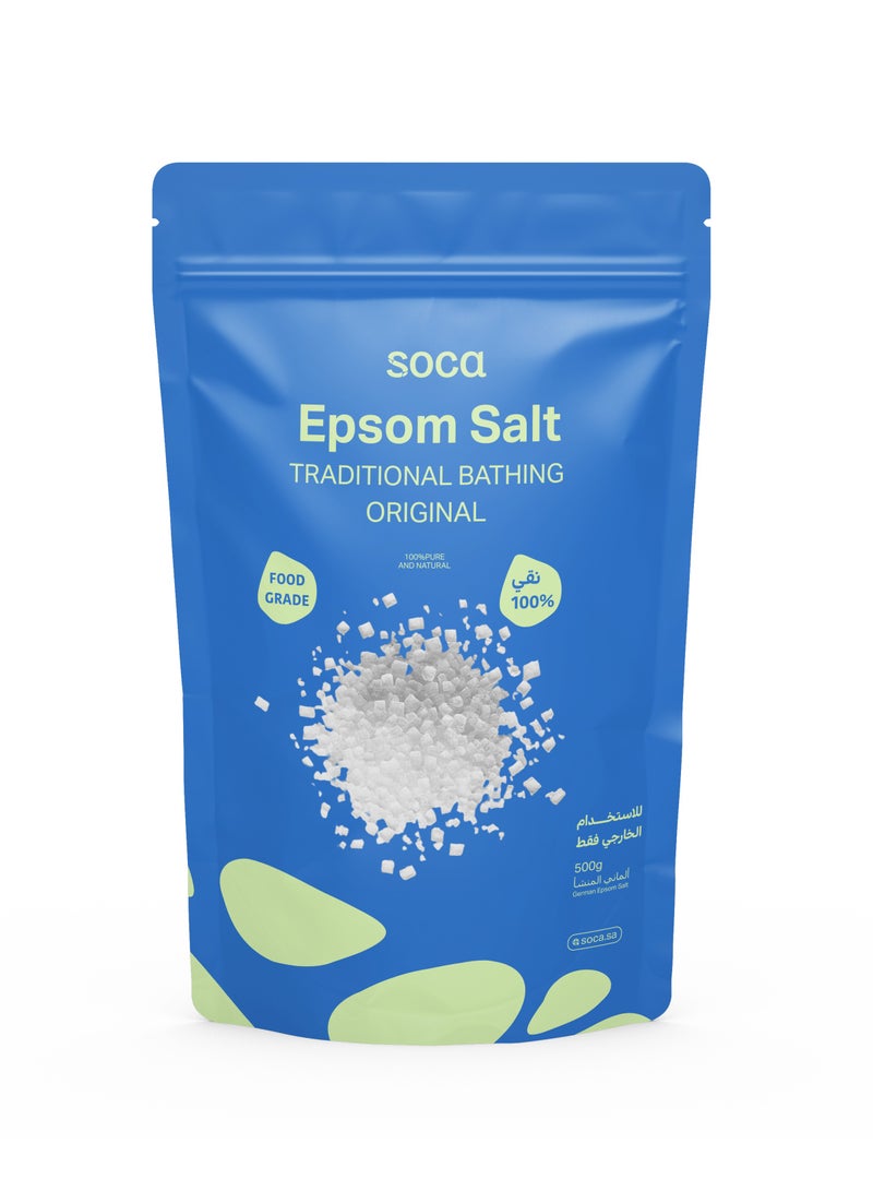 SOCA-100% Pure German Epsom Salt (English Salt) - 500g - Image 1