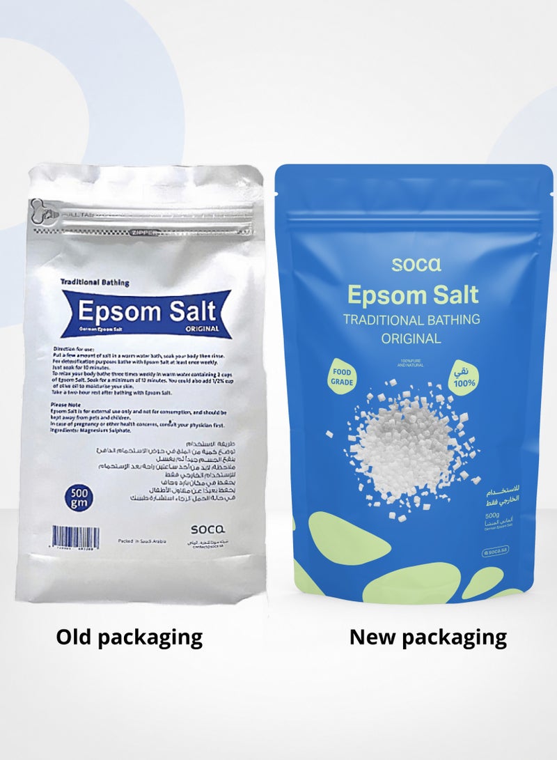 SOCA-100% Pure German Epsom Salt (English Salt) - 500g - Image 5
