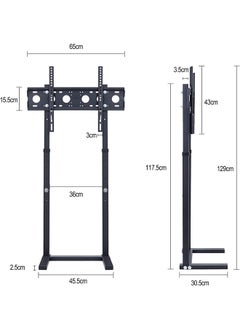 WISFOR Wisfor TV Floor Mount Stand 32-65 Inch TV Screen Base for Led Oled Flat Curved Monitors Corner Television Holder Adjustable TV Bracket Shelf Holds up to 40KG Max VESA 600x400mm  - Image 5