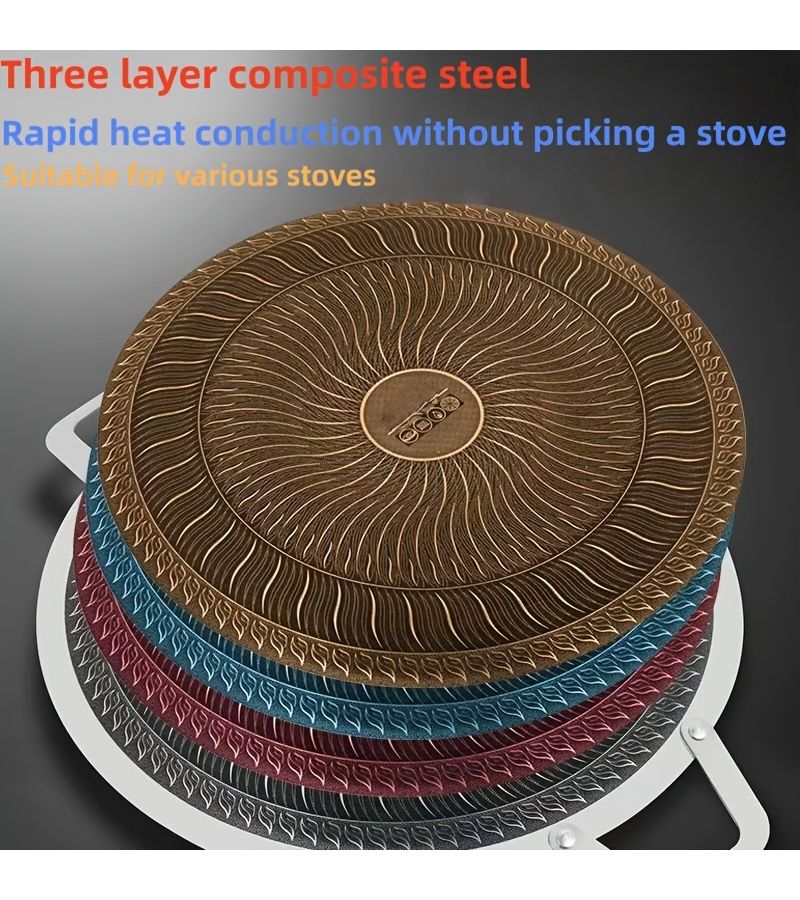 Non Stick Stainless Steel Grill Pan 15 Inch Outdoor BBQ - Image 5