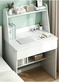 Modern Simple Style Laptop Table with Drawer and Bookshelves 60 x 45 x 109 cm