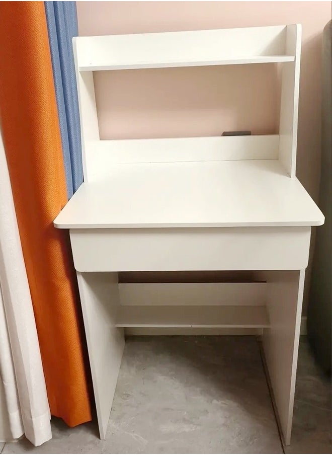 fashionhome - Modern Simple Style Laptop Table with Drawer and Bookshelves 60 x 45 x 109 cm - Image 1