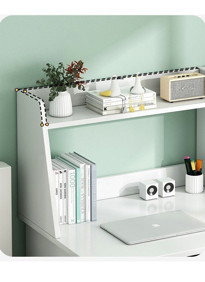 fashionhome - Modern Simple Style Laptop Table with Drawer and Bookshelves 60 x 45 x 109 cm - Image 1