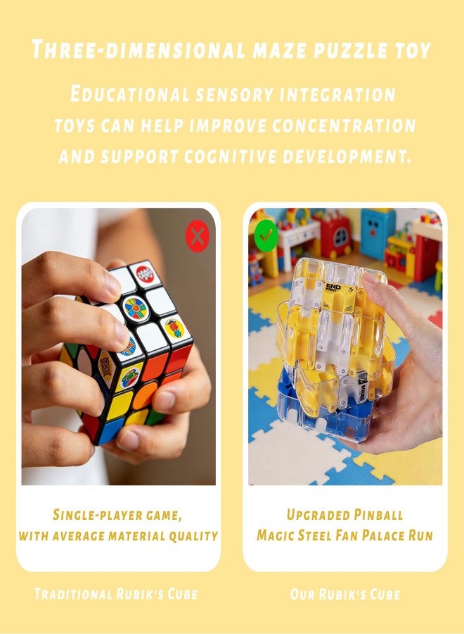 Nerfcareani 3D Cube Puzzle for Kids Color Matched Game Brain Teaser Game,Educational Learning Toys for Logical Thinking, Family Board Games, Durable Puzzle Cube Gift for Birthday and Holidays - Image 3