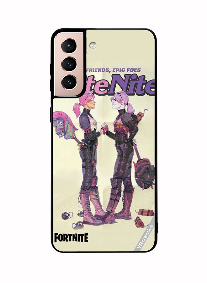 VR CREATIVE Protective Case Cover For Samsung Galaxy S21 5G Bright Bomber Design Multicolour - Image 1