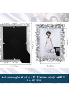 KASTWAVE Add Sparkle to Your Memories with Crystal Picture Frames Set of 2 Rhinestone Embellished Frames for Photos Perfect for Weddings birthdays  - Image 4