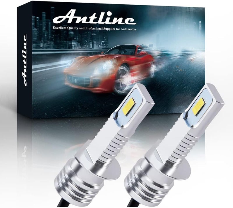 Antline Super Bright H1 LED Bulb 6000K White Version 3570 CSP-Chips LED Fog Lights DRL Replacement (Pack of 2) - Image 1