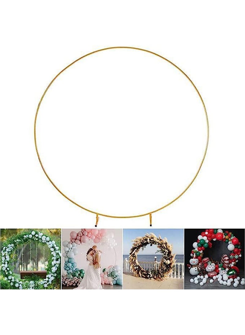MONOGUE Arch Round Backdrop Stand Reusable Metal Circle Arch Stand Stable Circle Balloon Arch Frame for Wedding Birthday Party Baby Shower Decoration. - Image 1