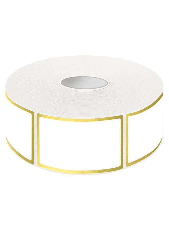 Yeachlaing 600 Golden Border Removable Freezer Labels Water Oil Resistant with Perforation Line for Food Containers Jars Pantry Organization (Ink Quick-Dry，1” x 2”) - Image 1