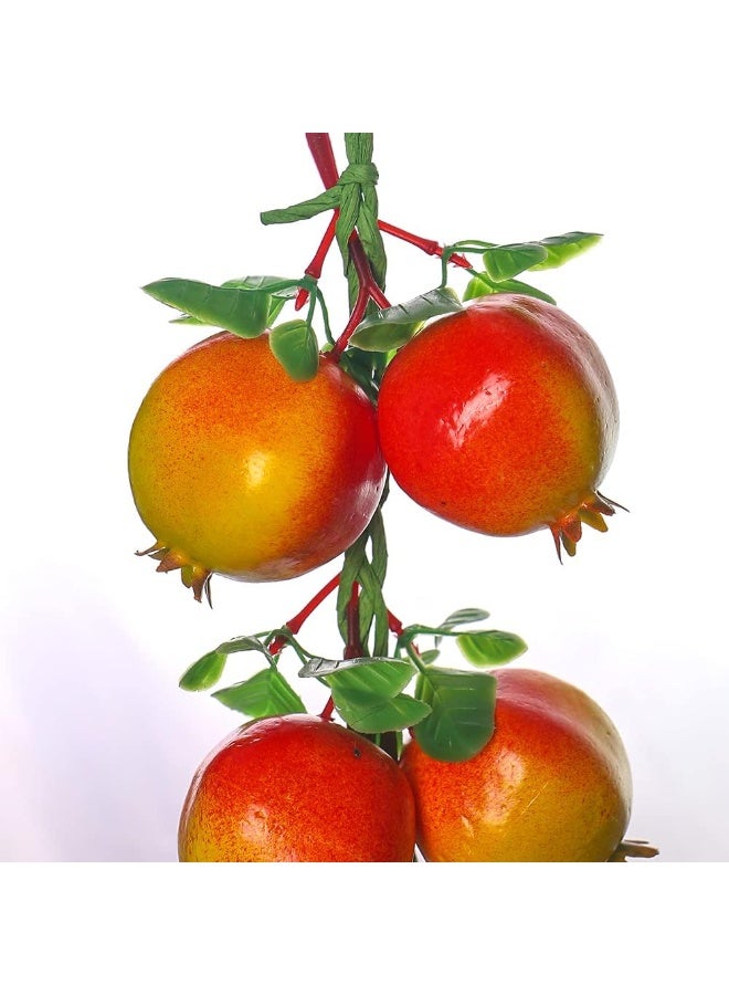 LATIFA Artificial Fruit Hanging Strings, 2Pcs Fake Pomegranate Bunch - Image 2