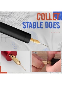 REOCLE Portable Handheld Drill Mini Micro Electric Aluminum DIY Drilling Electric Tool Rechargeable Electric Hand Drill with 6pcs Drill Bits for Jewelry Making & Resin & Plastic & Wood  - Image 4