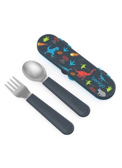 Bentgo Kids Stainless Steel Utensils Set - Dino  - Image 1