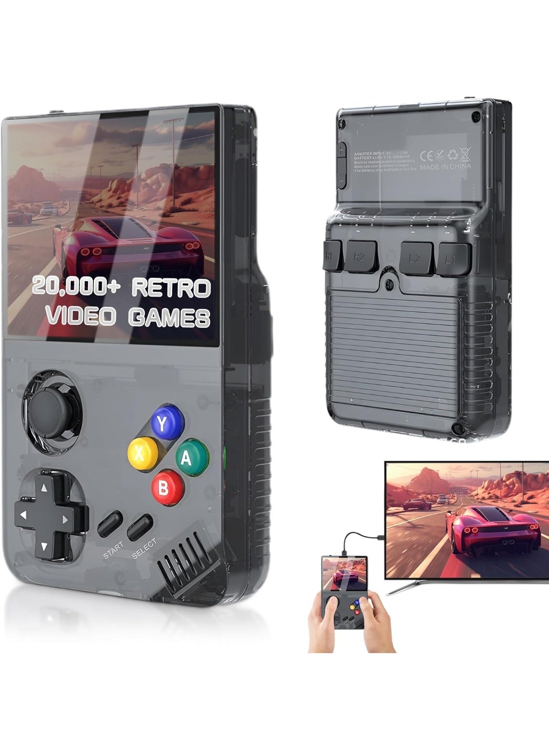 Retro Handheld Game Console – Portable Video Game Player with 3.5" IPS HD Screen, Built-in Classic Games, 3000mAh Rechargeable Battery, Emulator Support, Mini Pocket Gaming Console for Kids & Adults