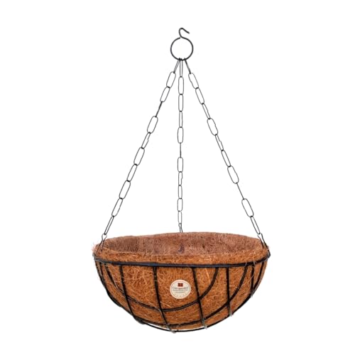 cocogarden Coir Hanging Planter Pot 10 inch with Chain and Hanger, Set of 1 - Image 1